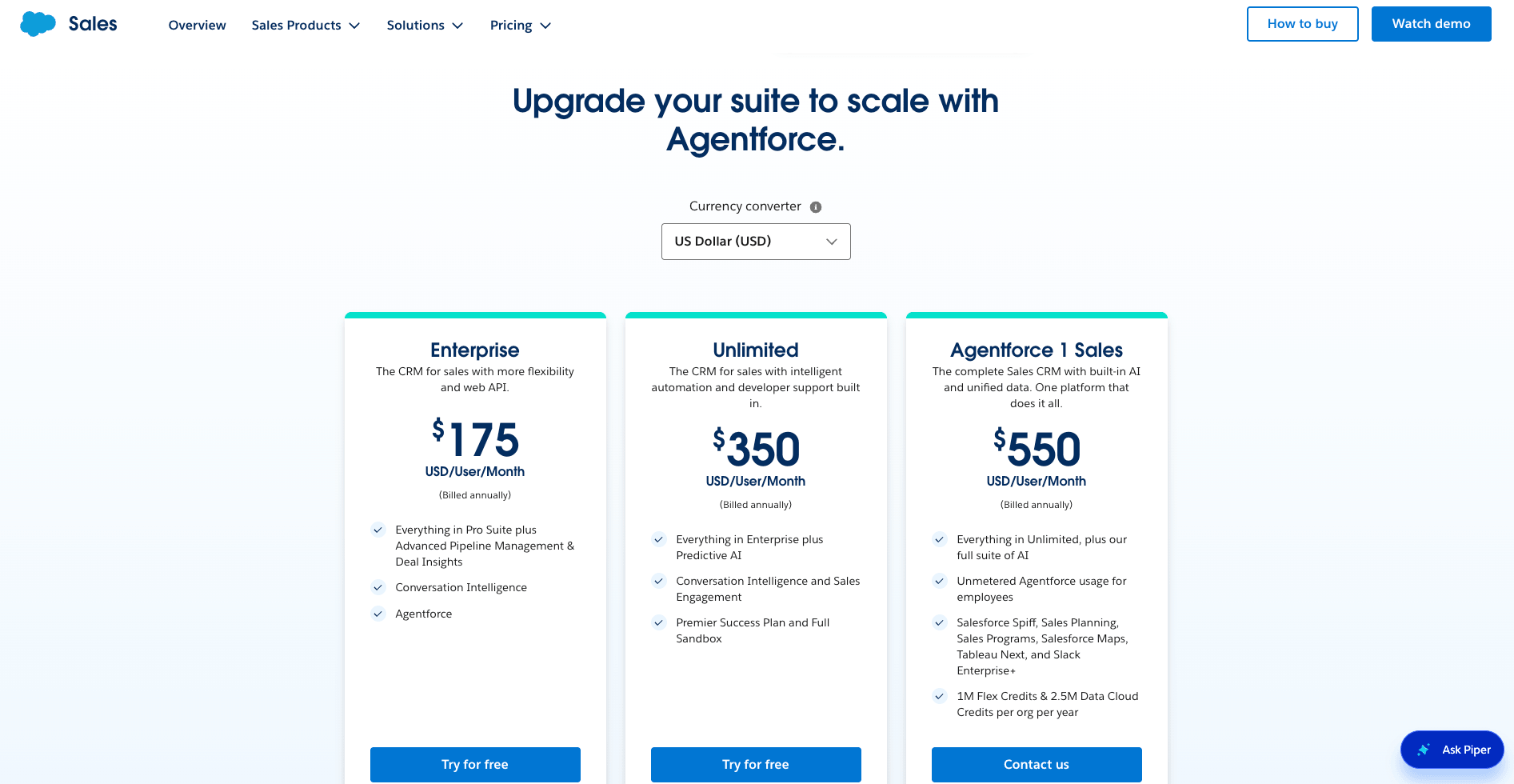 Salesforce sales cloud pricing